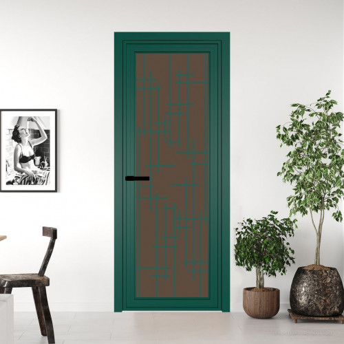 Межкомнатная дверь ProfilDoors 1 AGP Монохром гляссе триплекс профиль Зеленый воск Рисунок 6
