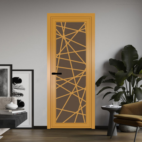 Межкомнатная дверь ProfilDoors 1 AGP Монохром гляссе триплекс профиль Золото Рисунок 4