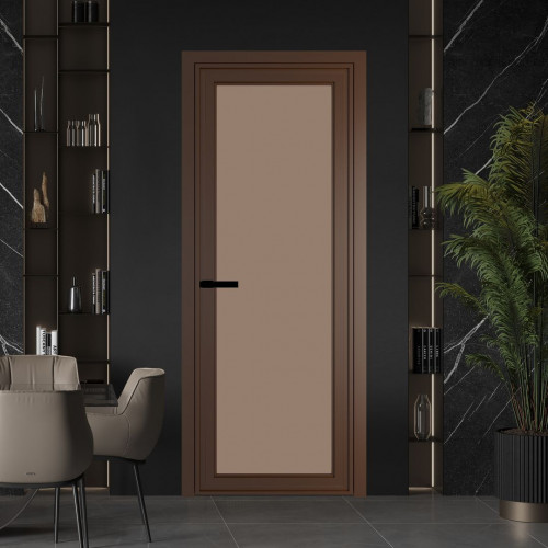 Межкомнатная дверь ProfilDoors 1 AGP Монохром капучино триплекс профиль Деорэ Без рисунка