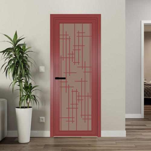 Межкомнатная дверь ProfilDoors 1 AGP Монохром капучино триплекс профиль Красный антрацит Рисунок 6