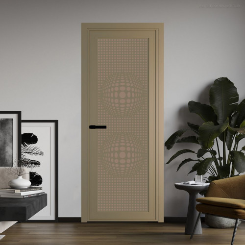 Межкомнатная дверь ProfilDoors 1 AGP Монохром капучино триплекс профиль Шампань Рисунок 3