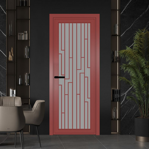 Межкомнатная дверь ProfilDoors 1 AGP Монохром серый триплекс профиль Красный антрацит Рисунок 5