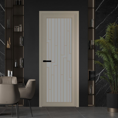 Межкомнатная дверь ProfilDoors 1 AGP Монохром серый триплекс профиль Никель матовый Рисунок 5