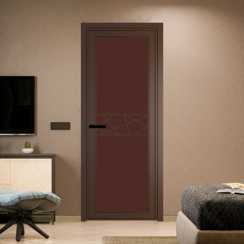 Межкомнатная дверь ProfilDoors 1 AGP Монохром шоколад триплекс профиль Деорэ Рисунок 1