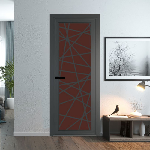 Межкомнатная дверь ProfilDoors 1 AGP Монохром шоколад триплекс профиль Серая ночь Рисунок 4