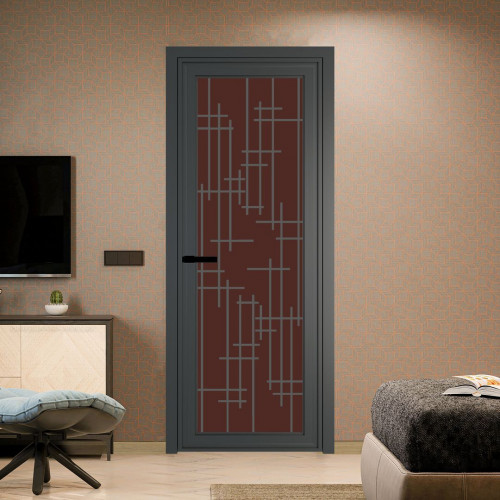 Межкомнатная дверь ProfilDoors 1 AGP Монохром шоколад триплекс профиль Серая ночь Рисунок 6