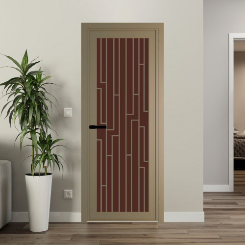 Межкомнатная дверь ProfilDoors 1 AGP Монохром шоколад триплекс профиль Шампань Рисунок 5