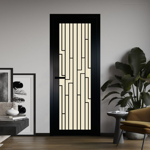 Межкомнатная дверь ProfilDoors 1 AGP Монохром жемчуг триплекс профиль Черный матовый Рисунок 5