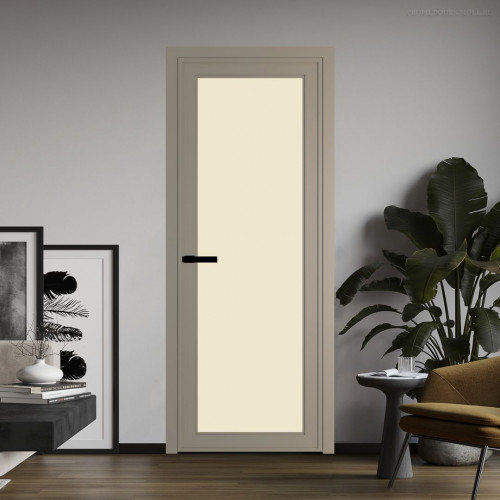 Межкомнатная дверь ProfilDoors 1 AGP Монохром жемчуг триплекс профиль Никель матовый Без рисунка
