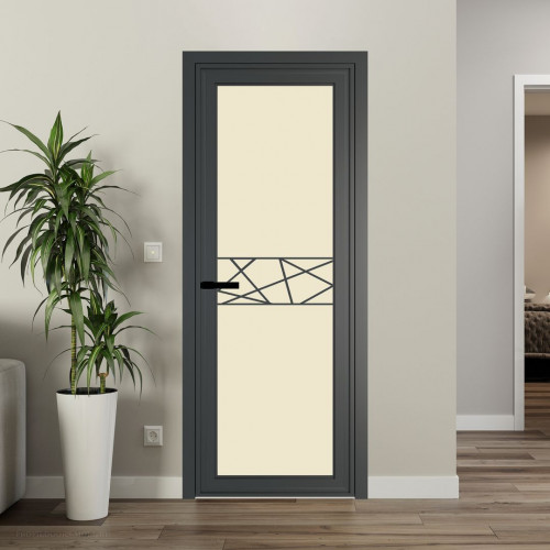Межкомнатная дверь ProfilDoors 1 AGP Монохром жемчуг триплекс профиль Серая ночь Рисунок 1