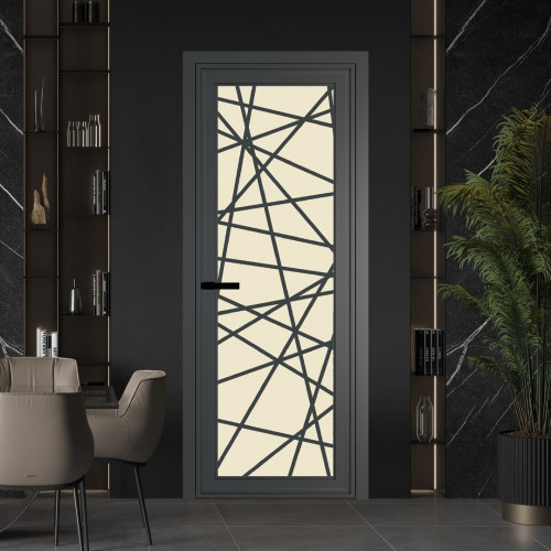 Межкомнатная дверь ProfilDoors 1 AGP Монохром жемчуг триплекс профиль Серая ночь Рисунок 4