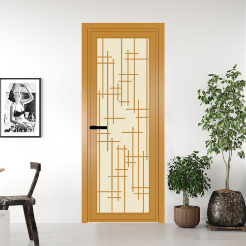 Межкомнатная дверь ProfilDoors 1 AGP Монохром жемчуг триплекс профиль Золото Рисунок 6