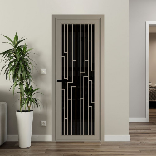 Межкомнатная дверь ProfilDoors 1 AGP Мору двухстороннее черное профиль Никель матовый Рисунок 5