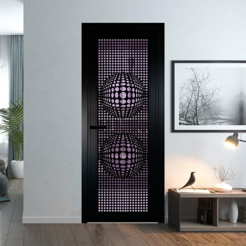 Межкомнатная дверь ProfilDoors 1 AGP Мору фиолетовое профиль Черный матовый Рисунок 3