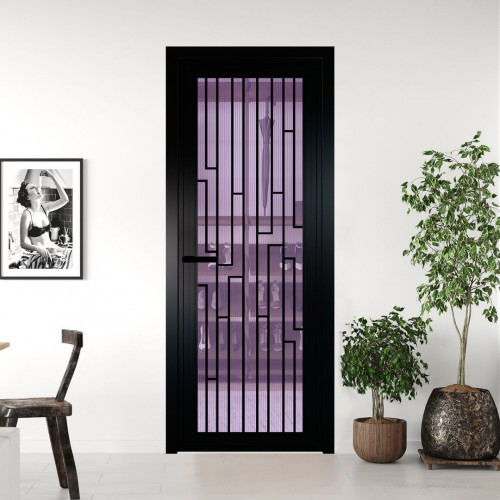 Межкомнатная дверь ProfilDoors 1 AGP Мору фиолетовое профиль Черный матовый Рисунок 5