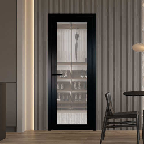 Межкомнатная дверь ProfilDoors 1 AGP Мору осветленное профиль Черный матовый Без рисунка