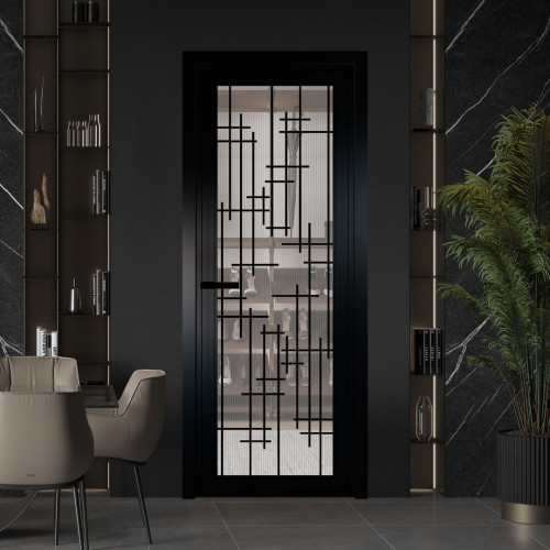 Межкомнатная дверь ProfilDoors 1 AGP Мору осветленное профиль Черный матовый Рисунок 6