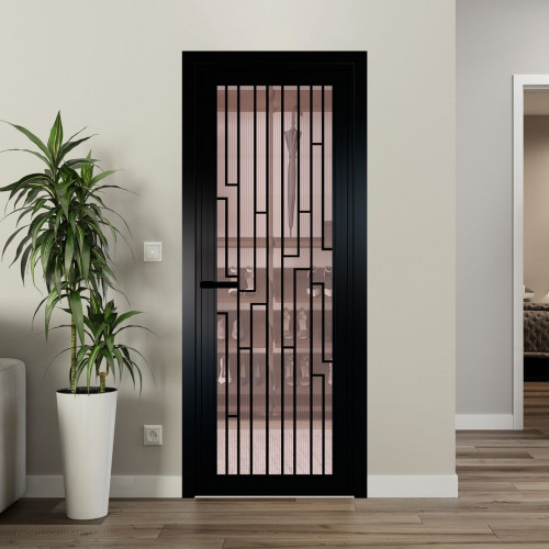 Межкомнатная дверь ProfilDoors 1 AGP Мору розовое профиль Черный матовый Рисунок 5
