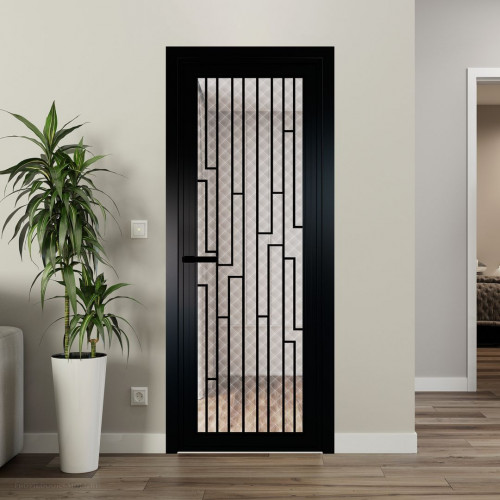 Межкомнатная дверь ProfilDoors 1 AGP Ромб белый профиль Черный матовый Рисунок 5