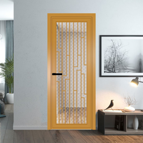 Межкомнатная дверь ProfilDoors 1 AGP Ромб белый профиль Золото Рисунок 5