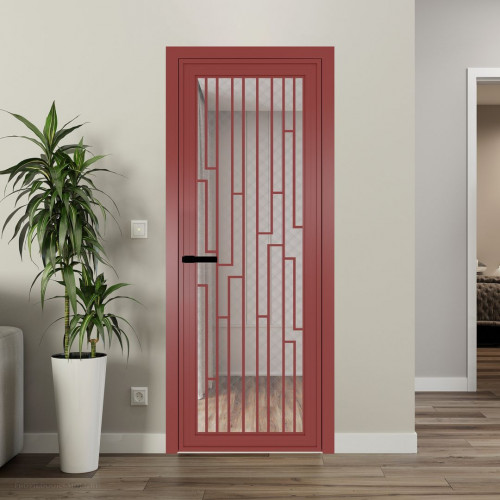 Межкомнатная дверь ProfilDoors 1 AGP Ромб серебро профиль Красный антрацит Рисунок 5