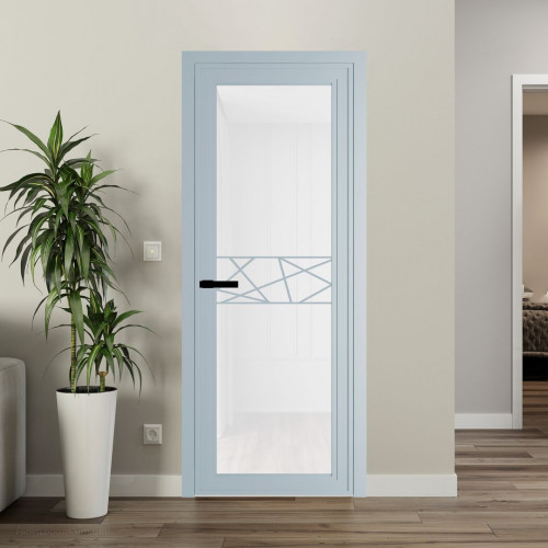 Межкомнатная дверь ProfilDoors 1 AGP Триплекс белый профиль Серебро Рисунок 1