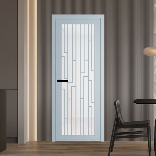 Межкомнатная дверь ProfilDoors 1 AGP Триплекс белый профиль Серебро Рисунок 5