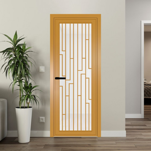 Межкомнатная дверь ProfilDoors 1 AGP Триплекс белый профиль Золото Рисунок 5