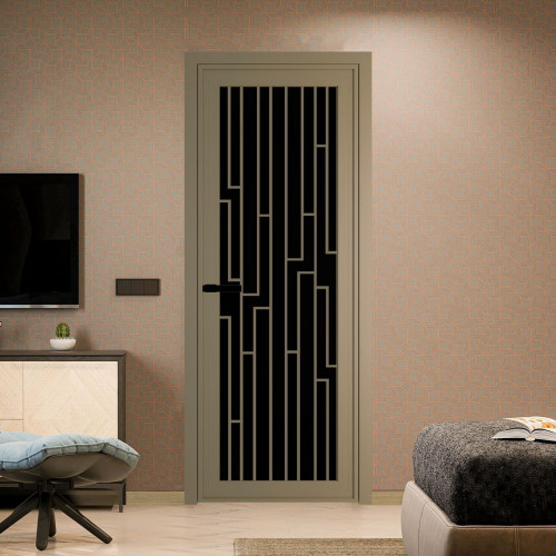 Межкомнатная дверь ProfilDoors 1 AGP Триплекс черный профиль Шампань Рисунок 5
