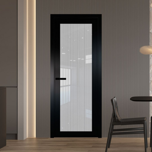 Межкомнатная дверь ProfilDoors 1 AGP Узор Страйп профиль Черный матовый Без рисунка