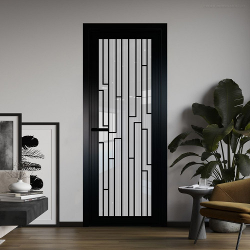 Межкомнатная дверь ProfilDoors 1 AGP Узор Страйп профиль Черный матовый Рисунок 5