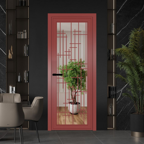 Межкомнатная дверь ProfilDoors 1 AGP Зеркало профиль Красный антрацит Рисунок 6