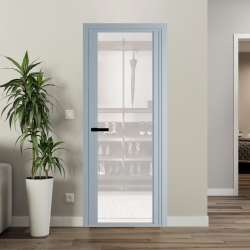 Межкомнатная дверь ProfilDoors 2 AGP Мору двухстороннее белое профиль Серебро