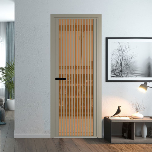 Межкомнатная дверь ProfilDoors 3 AGP Золотистая бронза профиль Никель матовый
