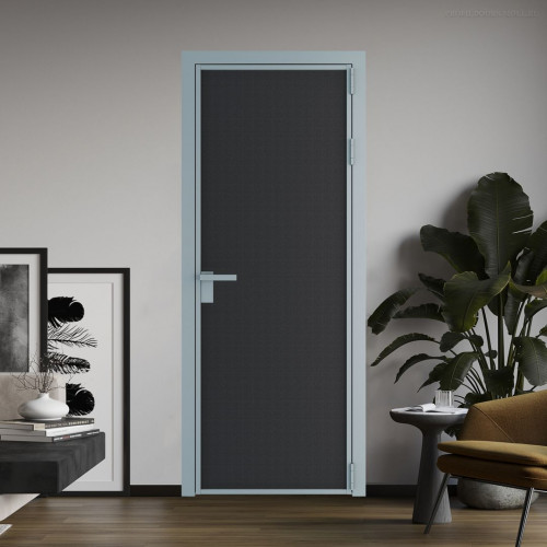 Межкомнатная дверь ProfilDoors 1 AP цвет Блэк элегант профиль Серебро