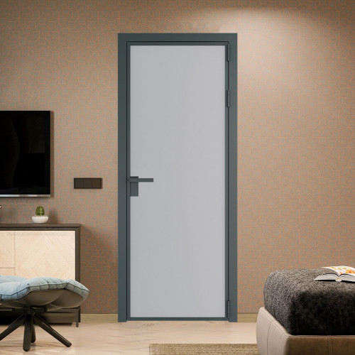 Межкомнатная дверь ProfilDoors 1 AP цвет Лайт грей элегант профиль Серая ночь