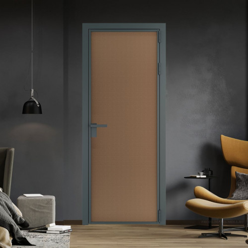Межкомнатная дверь ProfilDoors 1 AP цвет Перламутр бронза элегант профиль Серая ночь