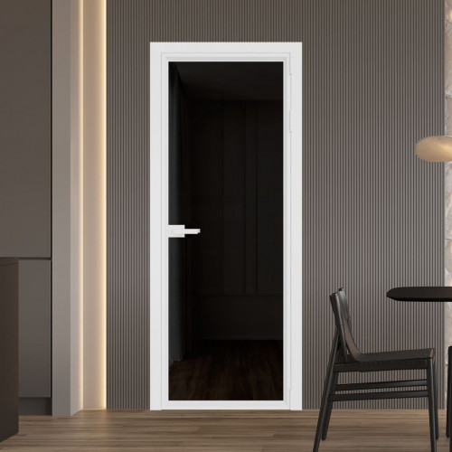 Межкомнатная дверь ProfilDoors 1 AV Черное тонированное профиль Вайт