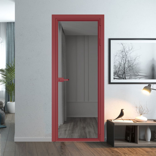 Межкомнатная дверь ProfilDoors 1 AV Комфорт серый профиль Красный антрацит