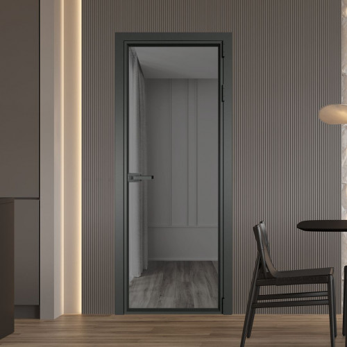 Межкомнатная дверь ProfilDoors 1 AV Комфорт серый профиль Серая ночь