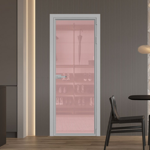 Межкомнатная дверь ProfilDoors 1 AV Кризет розовое профиль Серебро