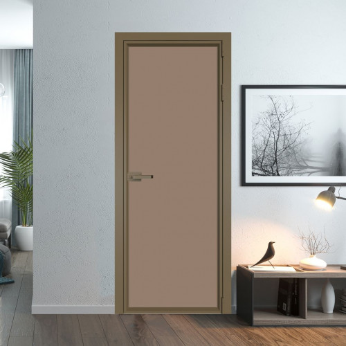 Межкомнатная дверь ProfilDoors 1 AV Монохром капучино триплекс профиль Шампань