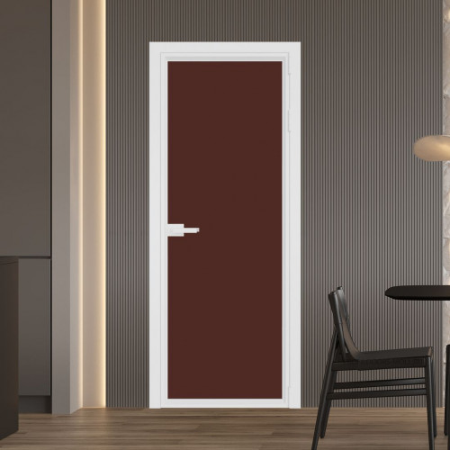 Межкомнатная дверь ProfilDoors 1 AV Монохром шоколад триплекс профиль Вайт