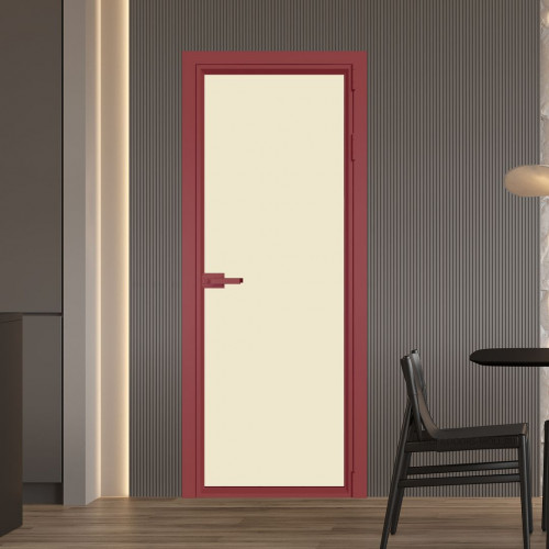 Межкомнатная дверь ProfilDoors 1 AV Монохром жемчуг триплекс профиль Красный антрацит