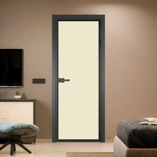 Межкомнатная дверь ProfilDoors 1 AV Монохром жемчуг триплекс профиль Серая ночь