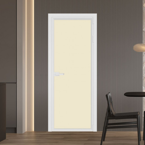 Межкомнатная дверь ProfilDoors 1 AV.O Монохром жемчуг триплекс профиль Вайт
