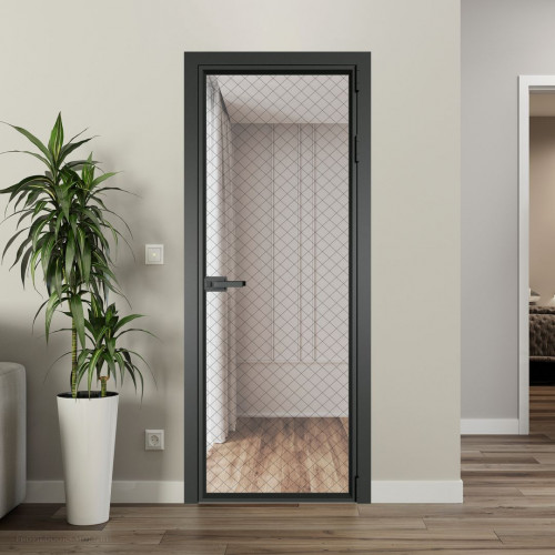 Межкомнатная дверь ProfilDoors 1 AV.O Ромб черный профиль Деорэ