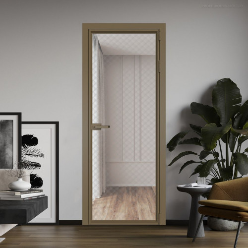 Межкомнатная дверь ProfilDoors 1 AV Ромб серебро профиль Шампань