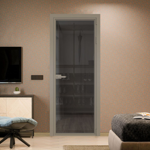 Межкомнатная дверь ProfilDoors 1 AV Тонированное профиль Никель матовый