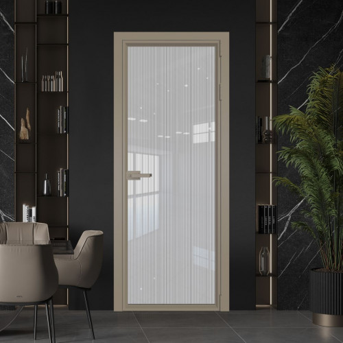 Межкомнатная дверь ProfilDoors 1 AV Узор Страйп профиль Никель матовый